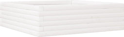 vidaXL - Plantenbak - 80x80x23 - cm - massief - grenenhout - wit