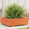 vidaXL - Plantenbak - 80x80x26,5 - cm - massief - grenenhout - wasbruin