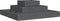 vidaXL - Plantenbak - 80x80x27 - cm - massief - grenenhout - grijs