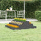 vidaXL - Plantenbak - 80x80x27 - cm - massief - grenenhout - grijs