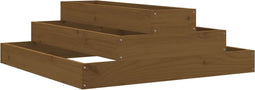 vidaXL - Plantenbak - 80x80x27 - cm - massief - grenenhout - honingbruin