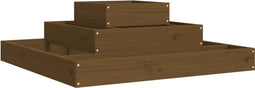 vidaXL - Plantenbak - 80x80x27 - cm - massief - grenenhout - honingbruin
