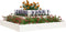 vidaXL - Plantenbak - 80x80x27 - cm - massief - grenenhout - wit