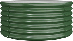 vidaXL - Plantenbak - 80x80x36 - cm - gepoedercoat - staal - groen