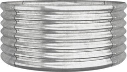 vidaXL - Plantenbak - 80x80x36 - cm - gepoedercoat - staal - zilverkleurig