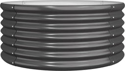 vidaXL - Plantenbak - 80x80x36 - cm - gepoedercoat - staal - antracietkleurig
