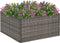 vidaXL - Plantenbak - 80x80x40 - cm - poly - rattan - grijs