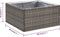 vidaXL - Plantenbak - 80x80x40 - cm - poly - rattan - grijs