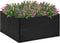 vidaXL - Plantenbak - 80x80x40 - cm - poly - rattan - zwart