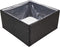 vidaXL - Plantenbak - 80x80x40 - cm - poly - rattan - zwart
