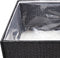 vidaXL - Plantenbak - 80x80x40 - cm - poly - rattan - zwart