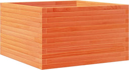 vidaXL - Plantenbak - 80x80x45,5 - cm - massief - grenenhout - wasbruin