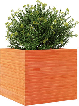 vidaXL - Plantenbak - 80x80x68,5 - cm - massief - grenenhout - wasbruin
