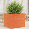 vidaXL - Plantenbak - 80x80x68,5 - cm - massief - grenenhout - wasbruin
