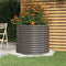 vidaXL - Plantenbak - 80x80x68 - cm - gepoedercoat - staal - grijs