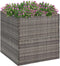 vidaXL - Plantenbak - 80x80x80 - cm - poly - rattan - grijs