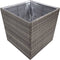 vidaXL - Plantenbak - 80x80x80 - cm - poly - rattan - grijs