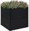 vidaXL - Plantenbak - 80x80x80 - cm - poly - rattan - zwart