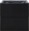 vidaXL - Plantenbak - 80x80x80 - cm - poly - rattan - zwart