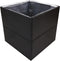 vidaXL - Plantenbak - 80x80x80 - cm - poly - rattan - zwart