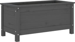 vidaXL - Plantenbak - 82,5x40x39 - cm - massief - grenenhout - grijs