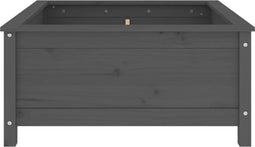 vidaXL - Plantenbak - 82,5x82,5x39 - cm - massief - grenenhout - grijs