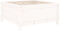vidaXL - Plantenbak - 82,5x82,5x39 - cm - massief - grenenhout - wit