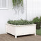 vidaXL - Plantenbak - 82,5x82,5x39 - cm - massief - grenenhout - wit