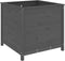 vidaXL - Plantenbak - 82,5x82,5x78 - cm - massief - grenenhout - grijs