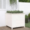 vidaXL - Plantenbak - 82,5x82,5x78 - cm - massief - grenenhout - wit