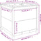 vidaXL - Plantenbak - 82,5x82,5x78 - cm - massief - grenenhout - wit