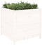 vidaXL - Plantenbak - 82,5x82,5x78 - cm - massief - grenenhout - wit