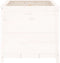 vidaXL - Plantenbak - 82,5x82,5x78 - cm - massief - grenenhout - wit