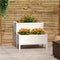 vidaXL - Plantenbak - 84,5x84x75 - cm - massief - grenenhout - wit