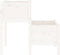 vidaXL - Plantenbak - 84,5x84x75 - cm - massief - grenenhout - wit