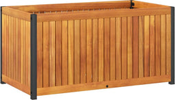 vidaXL - Plantenbak - 85x45x44 - cm - massief - acaciahout - en - staal