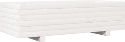vidaXL - Plantenbak - 90x40x26,5 - cm - massief - grenenhout - wit