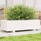 vidaXL - Plantenbak - 90x40x26,5 - cm - massief - grenenhout - wit