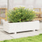 vidaXL - Plantenbak - 90x40x26,5 - cm - massief - grenenhout - wit