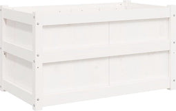 vidaXL - Plantenbak - 90x50x50 - cm - massief - grenenhout - wit