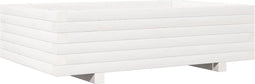 vidaXL - Plantenbak - 90x60x26,5 - cm - massief - grenenhout - wit