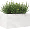 vidaXL - Plantenbak - 90x60x45,5 - cm - massief - grenenhout - wit