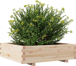 vidaXL - Plantenbak - 90x90x26,5 - cm - massief - grenenhout