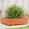 vidaXL - Plantenbak - 90x90x26,5 - cm - massief - grenenhout - wasbruin