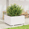 vidaXL - Plantenbak - 90x90x49,5 - cm - massief - grenenhout - wit