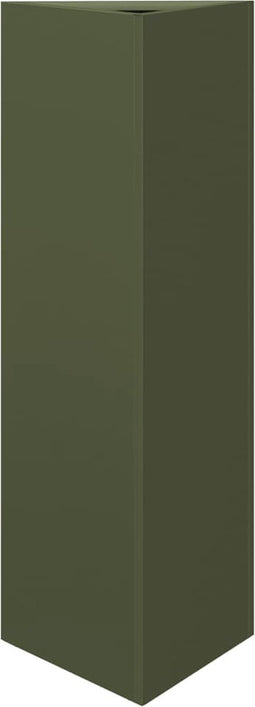 vidaXL - Plantenbak - driehoek - 30x26x75 - cm - staal - olijfgroen