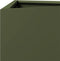 vidaXL - Plantenbak - driehoek - 30x26x75 - cm - staal - olijfgroen