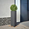 vidaXL - Plantenbak - driehoek - 30x26x75 - cm - staal - antracietkleurig
