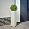 vidaXL - Plantenbak - driehoek - 30x26x75 - cm - staal - wit