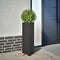 vidaXL - Plantenbak - driehoek - 30x26x75 - cm - staal - zwart
